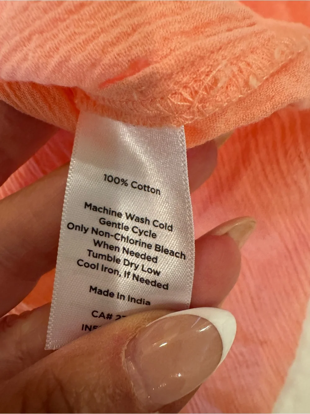 Talbots Peach Short-Sleeve V-Neck Blouse